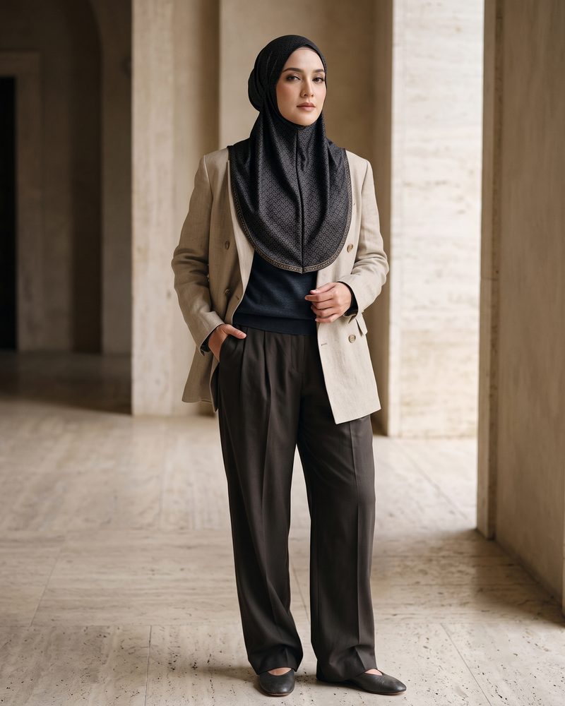 Bergo Kerudung Instan Slip On Tapis Sudut 1