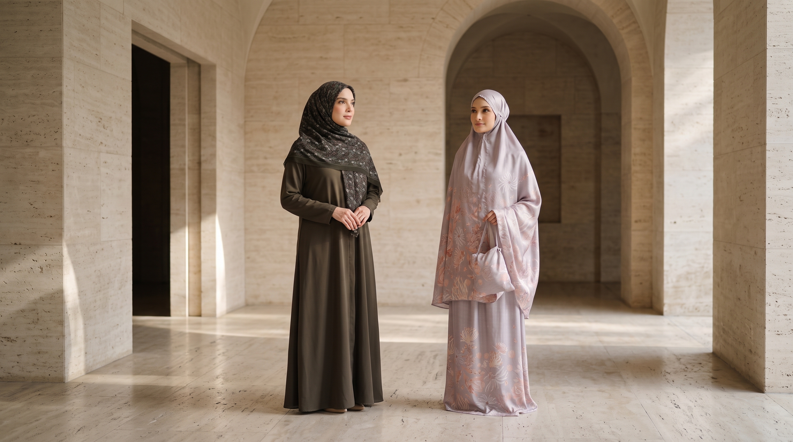 Misykath Atelier Editorial Lookbook 2026 — Nagita Series Army & Mukena Hermosa Silk